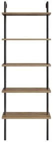 könyvespolc Paula - Walnut, Black