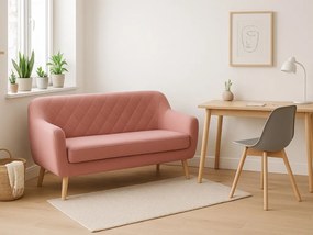 Rózsaszín 2 személyes kanapé CORANTI VELVET