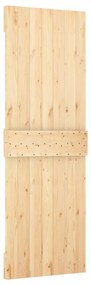 tömör fenyőfa tolóajtó fémszerelék-szettel 70 x 210 cm