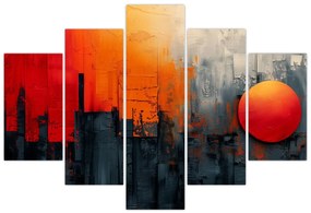 Kép - Absztrakt festmény a városról (150x105 cm)