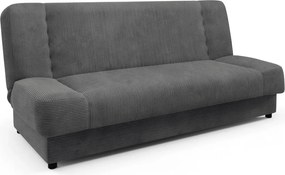 Ágyazható kanapé sötétszürke színben, kordbársony kárpittal PIANO