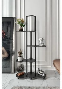 Állólámpa polcokkal NOTO 1xE27/40W/230V fekete