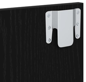 vidaXL Fali éjjeli szekrény 2 pcs Fekete tölgy 48,5 x 32,5 x 80 cm