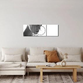 Kép - fekete-fehér portré egy nőről (órával) (90x30 cm)