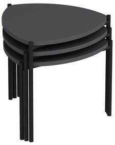 Dohányzóasztal (3 részes) Lenny - Anthracite