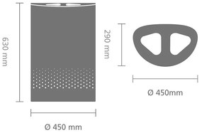 Fehér fém szennyeskosár 55 l Selector – Brabantia
