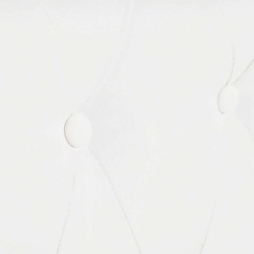 2 személyes fehér műbőr Chesterfield kanapé