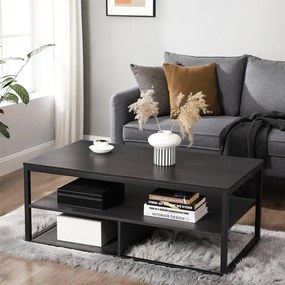Modern dohányzóasztal 110 x 60 x 45 cm, Fekete | VASAGLE