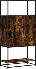 vidaXL Highboard sonoma tölgy 68x35x139 cm gépelt fa és fém
