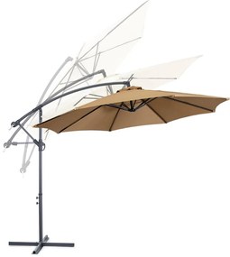 Függő napernyő 2,7 m, khaki