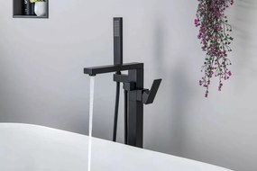 AREZZO design CUBEFIELD szabadonálló kádcsaptelep, fekete