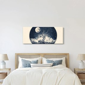 Kép – Mágikus fa szarvassal I. (120x50 cm)