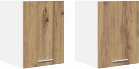 vidaXL Függő szekrény 2 pcs Artisan tölgy és fehér 30 x 31 x 40 cm