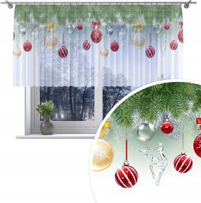 Kész Függöny 300x120 Fátyol Festett Karácsonyi Minta Békáknak 481 Karácsony