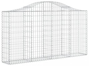 9 db íves horganyzott vas gabion kosár 200x30x100/120 cm