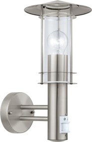 EGLO 30185 LISIO Modern Kültéri Fali Lámpa Nikkel, Átlátszó E27 IP20