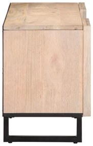 fehér tömör mangófa TV-szekrény 105 x 34 x 46 cm