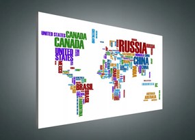 Vászonkép 60x40 Színes Információs Térkép Design Eklektikus Hálószoba