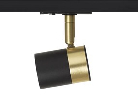 RENDL LALA egyáramkörös sínre fekete sárgaréz 230V LED GU10 9W