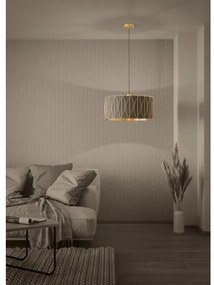 Eglo 390206 - Csillár zsinóron COROJAL 1xE27/40W/230V arany/barna