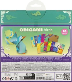 Állatos Birds origami papír 18 db-os