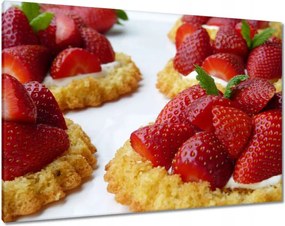 Vászonkép 100x70 Eper desszert