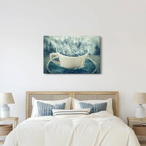 Kép - Téli világ egy bögrében (90x60 cm)