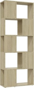 vidaXL sonoma-tölgyszínű térelválasztó könyvszekrény 60 x 24 x 155 cm