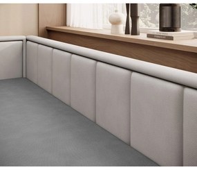 Szürke zsenília kinyitható-tárolóhelyes kanapé 214 cm Fulgeo – ELTAP