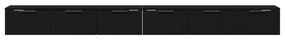 Fali szekrények 2 db Fekete tölgy 102x30x20 cm Szerelt fa