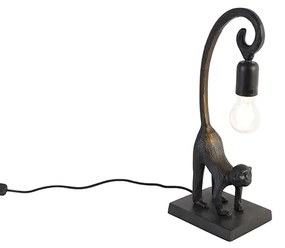 Vintage asztali lámpa fekete - Monkey Hale