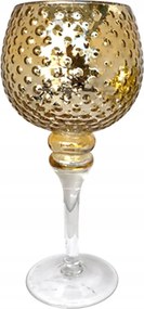 Dekorációs gyertyatartó Donna arany kehely 30cm