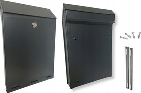 Postaláda Kétoldalas Átmenő Grafit A4P