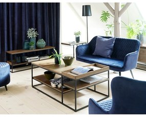 Barna dohányzóasztal 70x120 cm Rivoli – Unique Furniture