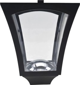 Outsunny LED napelemes kerti lámpa, rozsdamentes acél állólámpa, 160 cm magas, fekete