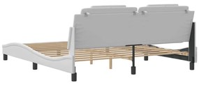 fehér ágykeret Viana LED-ekkel matrac nélkül 180 x 200 cm
