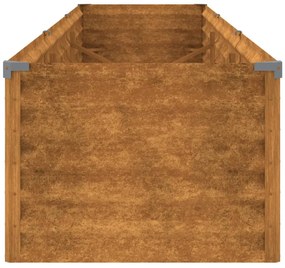 corten acél kerti magaságyás 291x50x36 cm
