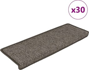vidaXL 30 db lépcsőszőnyegek öntapadós szizál kinézetű 65x21x4 cm