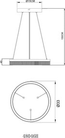 Globo 48046H - ZARA LED csillár kábelen LED/16W/230V 3000K