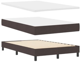 Box Spring Ágy Matrac &amp; Pad Sötétbarna 120x190 cm Szövet