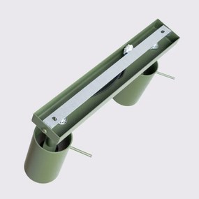 Sollux SL.1501 - Spotlámpa RING 2xGU10/10W/230V zöld