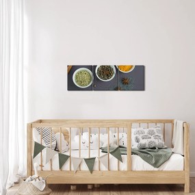 Kép - fűszerek (órával) (90x30 cm)