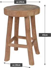 DIVERO Tömör tíkfa szék kezelt