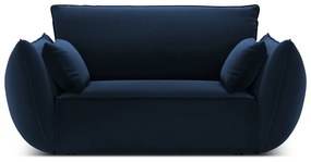Sötétkék bársony fotel Vanda – Mazzini Sofas