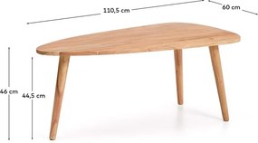 Natúr színű akácfa dohányzóasztal 60x110,5 cm Duvani – Kave Home