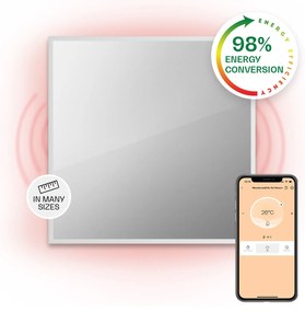 Klarstein La Palma 500 smart, infravörös hősugárzó 2 az 1-ben, 60 x 60 cm, 500 W, tükör elülső rész
