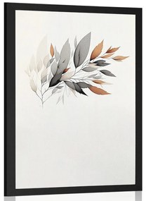 Plakát minimalista ág levelekkel