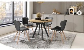 Étkezőasztal ARTUR artisan tölgy/fekete