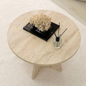 Mushroom Travertine dohányzóasztal