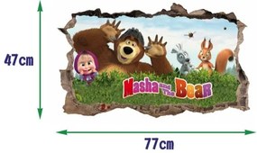 Masha and the Bear mesebeli falmatrica 47x77cm